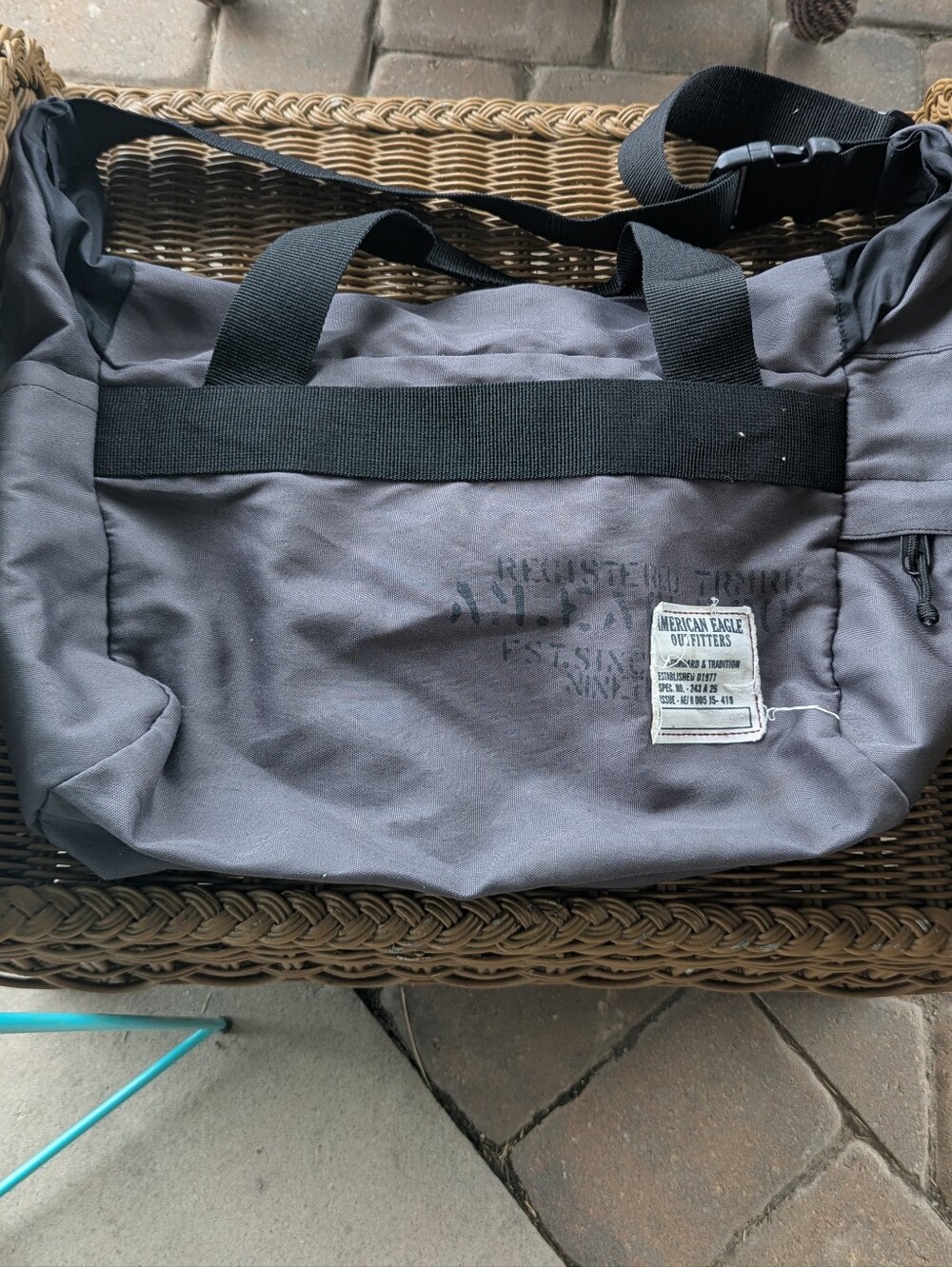 American Eagle Outfitters Slate Gray Men's Duffel Bag